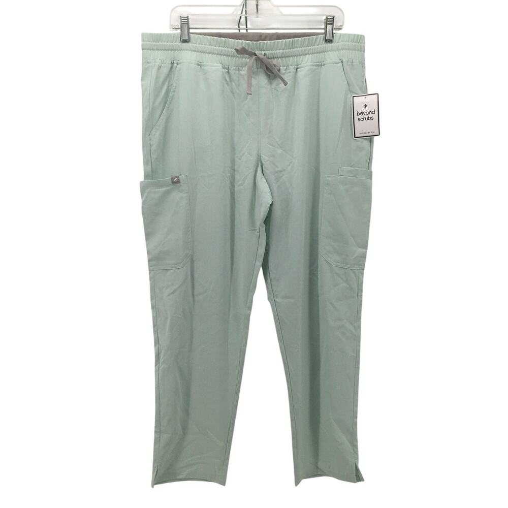 NWT Beyond Scrubs Grace Tapered Leg Pant Green Large Petite LP Black Nursing